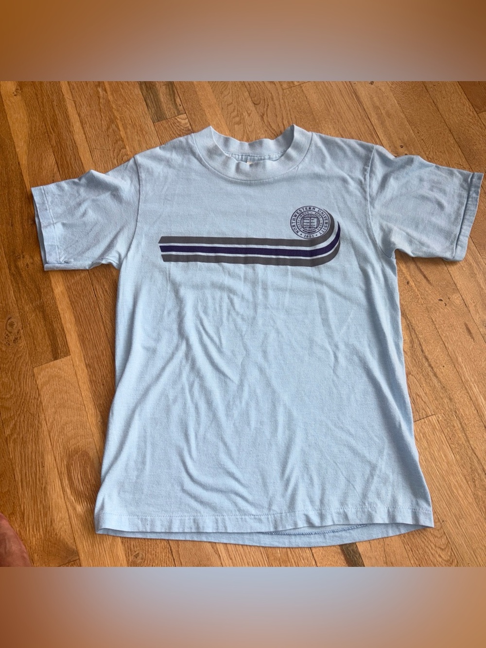 Vintage Northwestern University Shirt Adult Size M Blue USA Collegiate Pacific